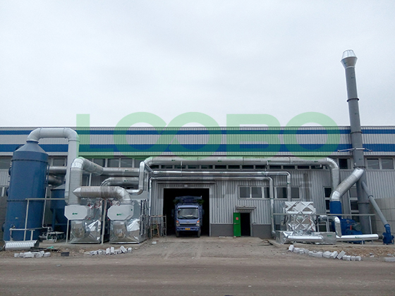 營口某大型密封系統(tǒng)橡膠廢氣處理項(xiàng)目竣工